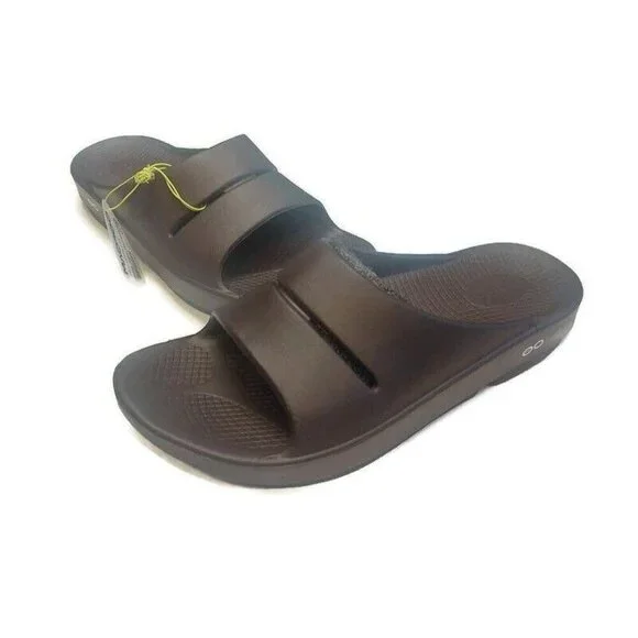 OOFOS Ooahh Recovery Slide Mens Size 11 Womens Size 13 Pool Sandal Mocha Brown - Picture 5 of 9